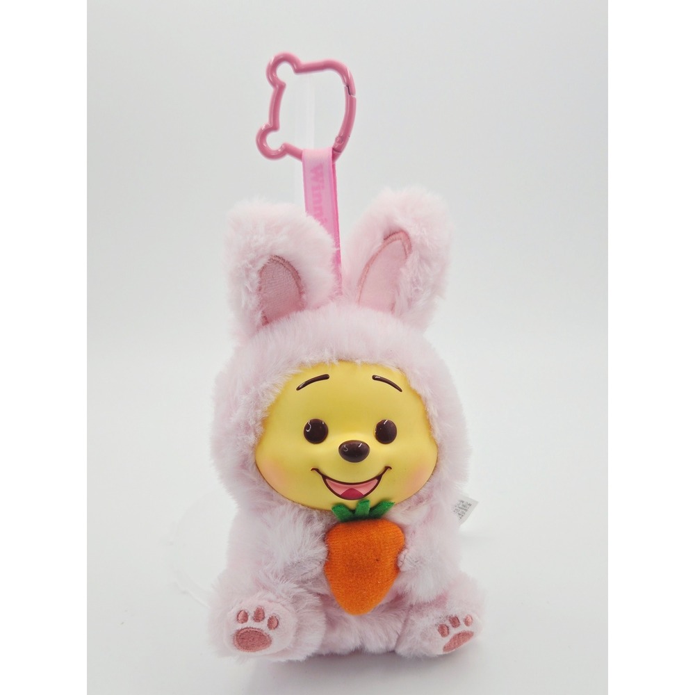 Miniso Disney Winnie the Pooh Pink Bunny Costume Plush Bag Charm Keychain